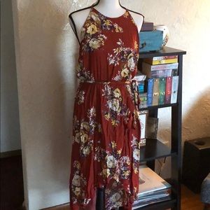 Halter Dress w/side slit Size L